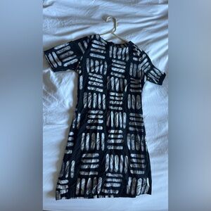 Osei Duro Black and White cotton mini dress